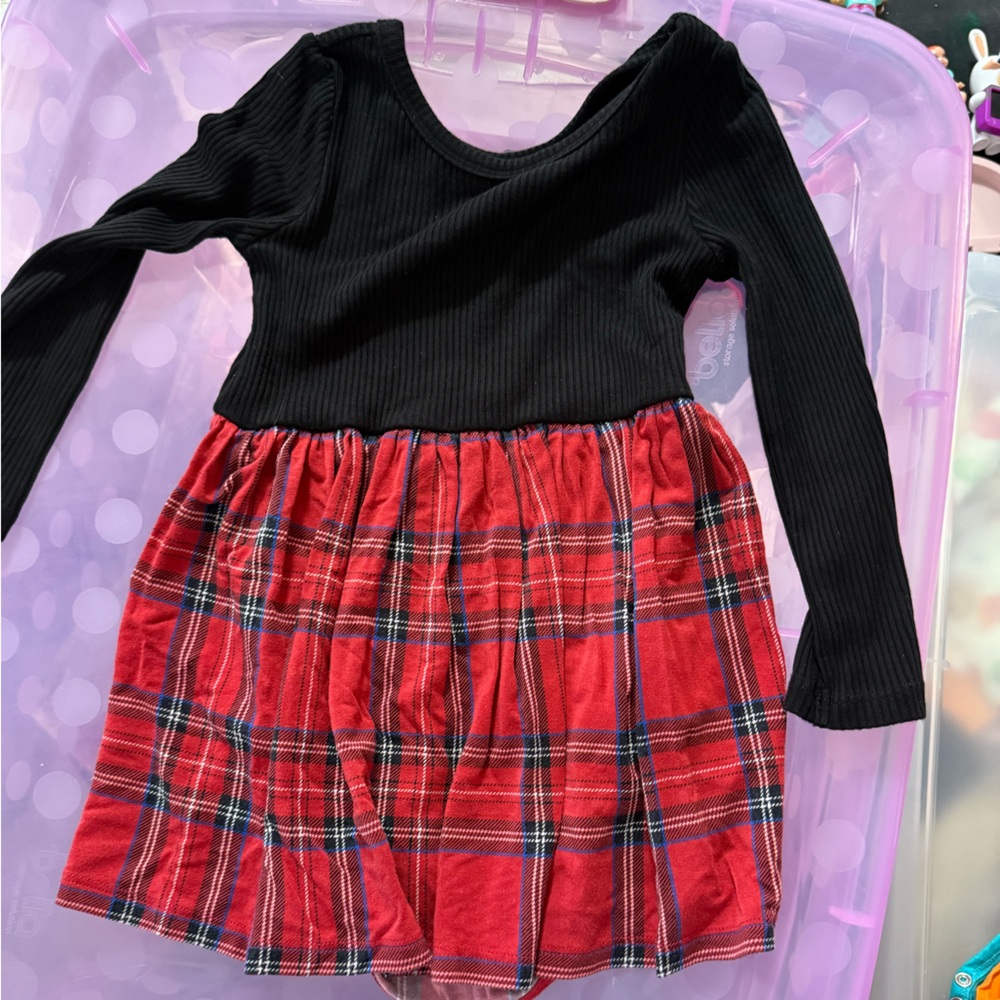 Black and Red Plaid Dress